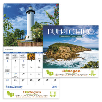 Puerto Rico Appointment Wall Calendar - Stapled